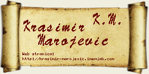 Krasimir Marojević vizit kartica